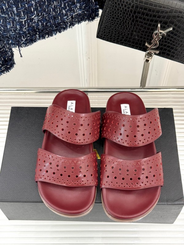 Alaia Spring Summer 2025 Laser-Cut Openwork Casual Sandals - KFY00260