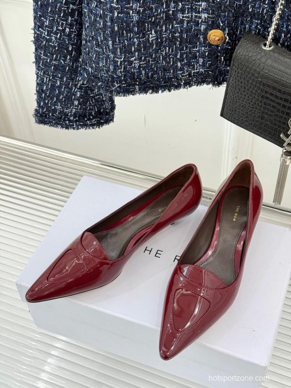 The Row Kitten Heel Pointed Toe High Heels Minimalist Design - KFY00320