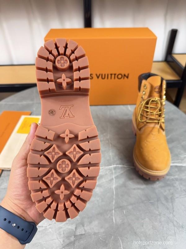 Timberland LV x Timberland Collaboration Monogram Ankle Boots - LY00380