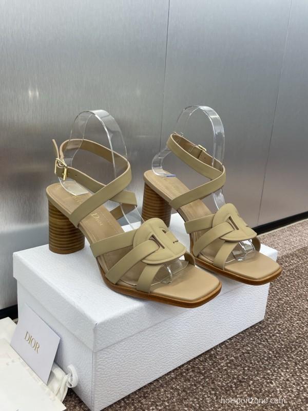 Dior D-Club Jelly Color Hollow Layered Cross Strap High Heel Women Shoes - KFY00290