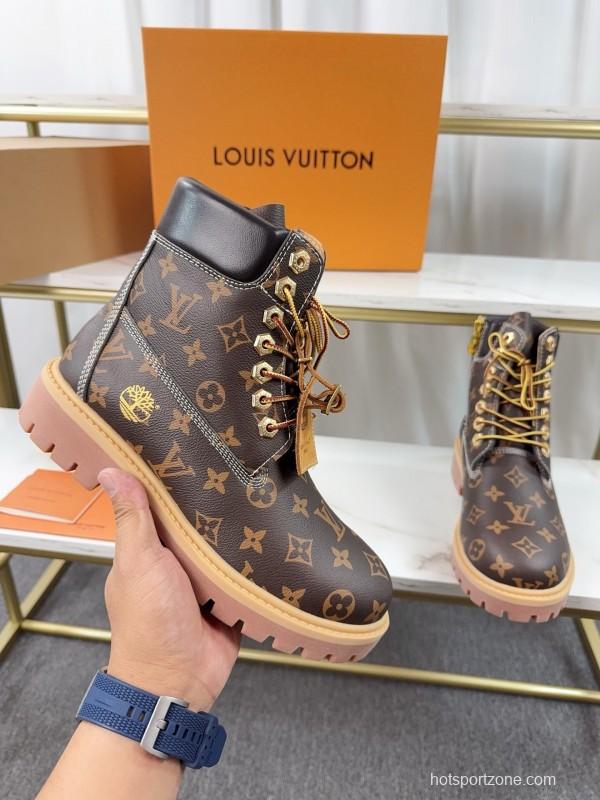 Timberland 6-Inch Monogram Ankle Boots Water-Resistant Suede Collaboration Edition - LY00380