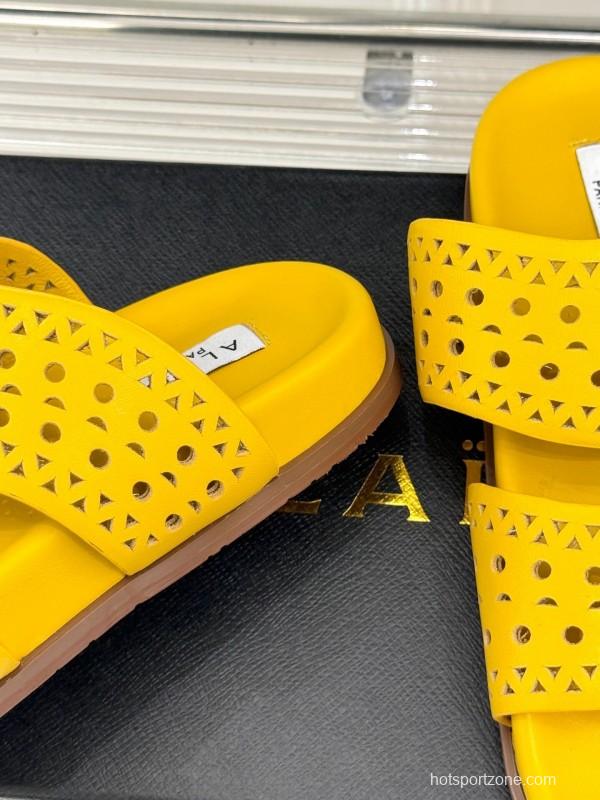 Alaia 2025 SS Hollow-Out Casual Sandals - KFY00260