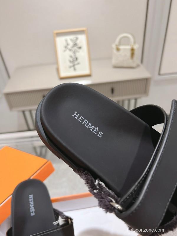 H Sandals 2025SS Latest Official Two-Uncle Flowy Tassel Sandals - LY00270