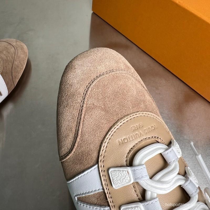 Lv Sneakerina 2025 SS Ballet Round Toe Lace-Up Low Top Lifestyle Casual Shoes - YC