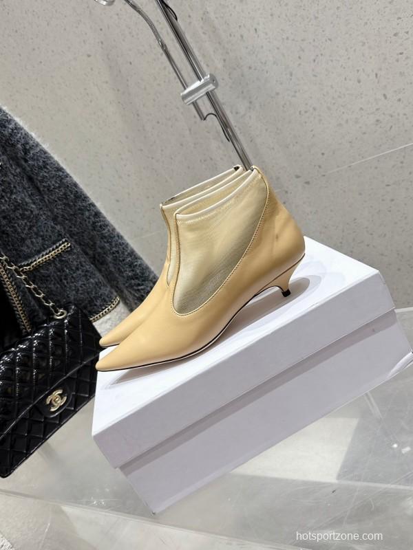 THEROW 2025SS French Retro Minimalist Mesh Kitten Heel Sandals - KFY00320