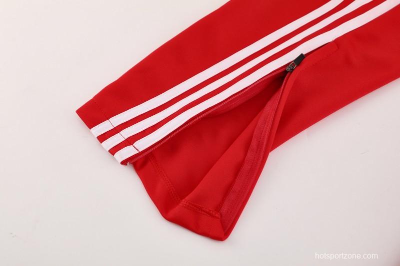 25/26 Bayern Munich Red Full Zipper Jacket+Long Pants