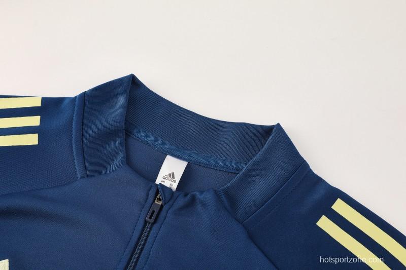 25/26  Adidas Navy Blue Full zipper Jacket Tracksuit+ long pants