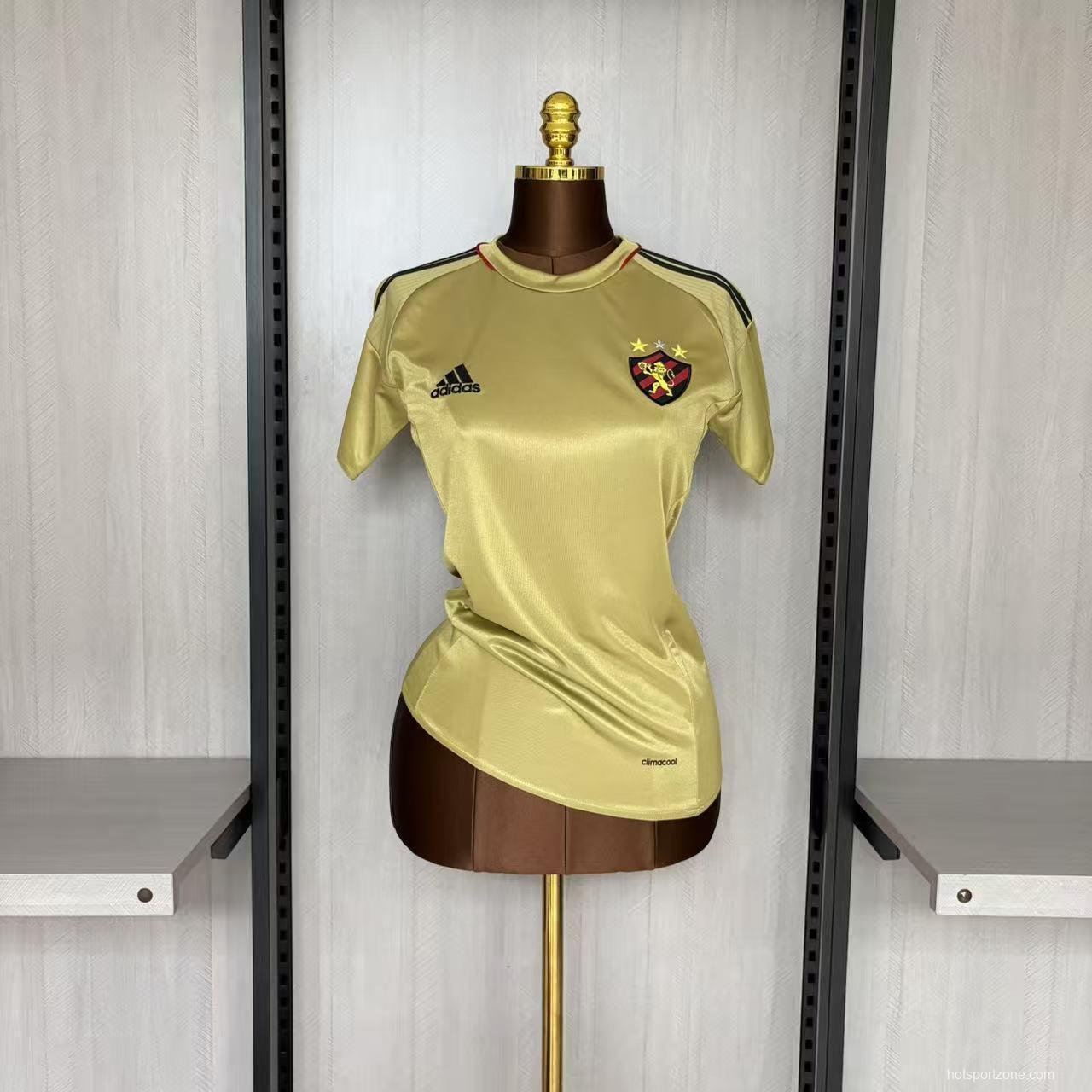 2016 Women Retro Recife Sports Gold Jersey