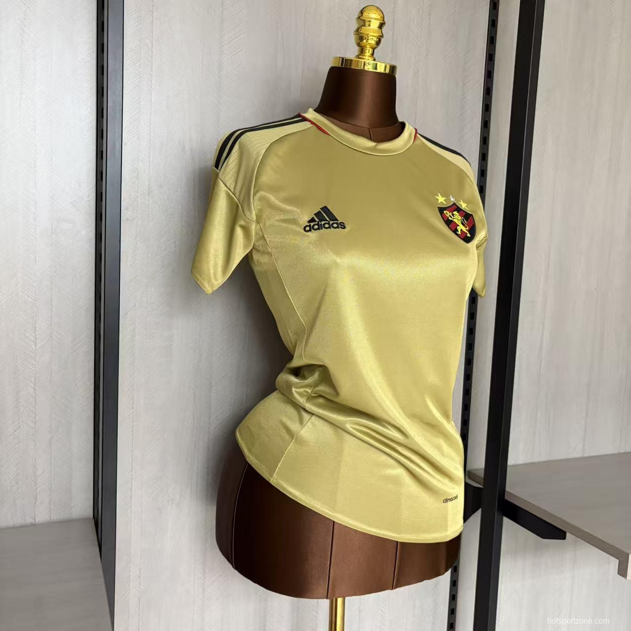 2016 Women Retro Recife Sports Gold Jersey