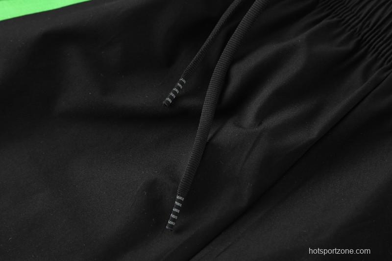 25/26 Real Betis White Black Green  Full zipper Jacket Tracksuit+ long pants