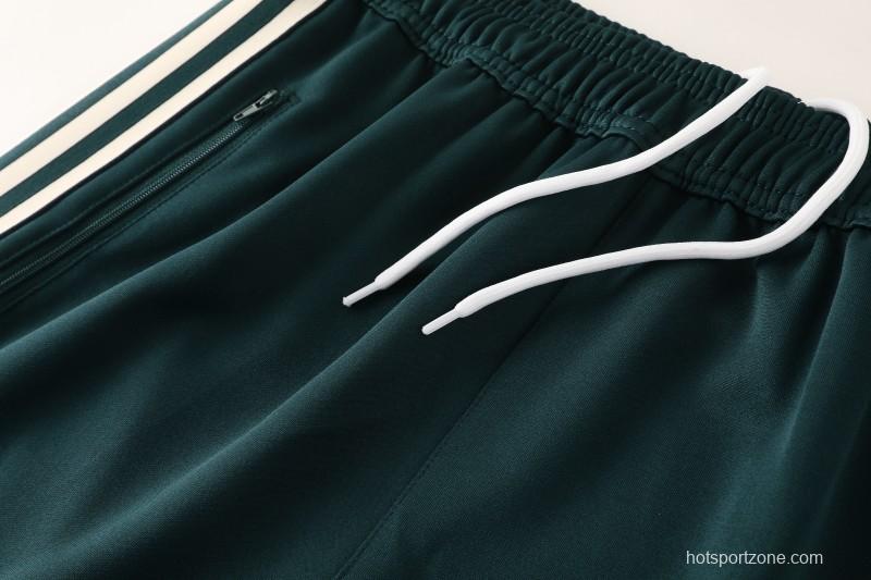 25/26  Juventus Retro Dark Green  Full zipper Jacket Tracksuit+ long pants