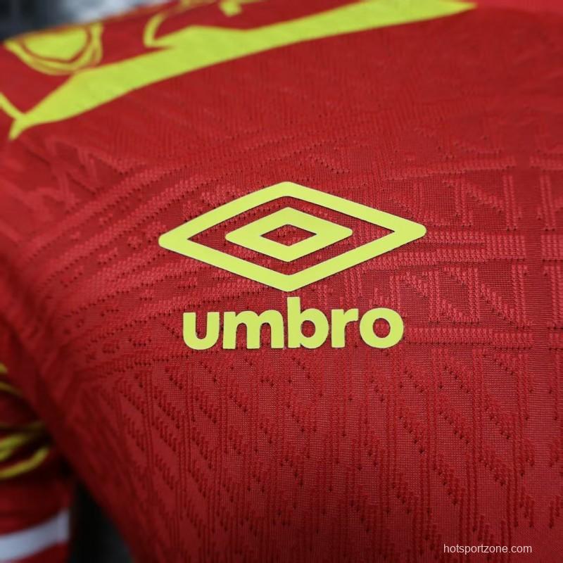 Player Version 2026 DR Congo Away Red Yellow Flame Jersey