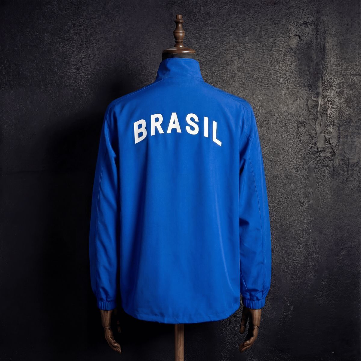 1998 Vintage Style Brazil Blue Jacket Windbreaker