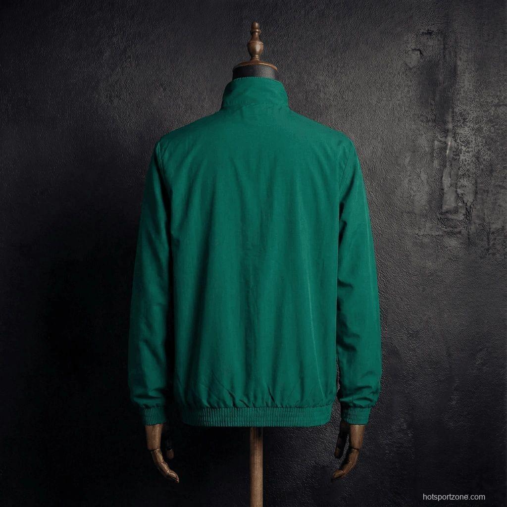 2026 Real Betis Green And Yellow  Reversible Full Zipper Jacket