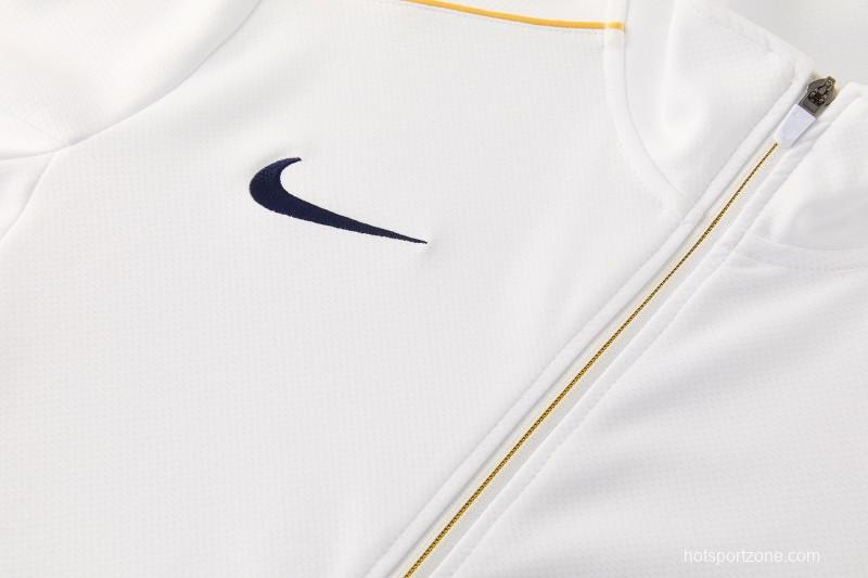 2026 NIKE White Full Zipper Jacket + Long Pants