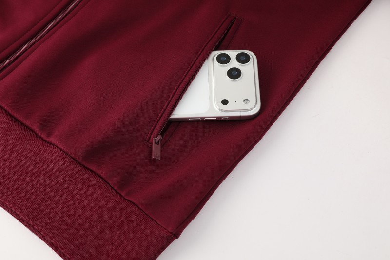 2026 Adidas x OASIS Wine Full Zipper Jacket + Long Pants