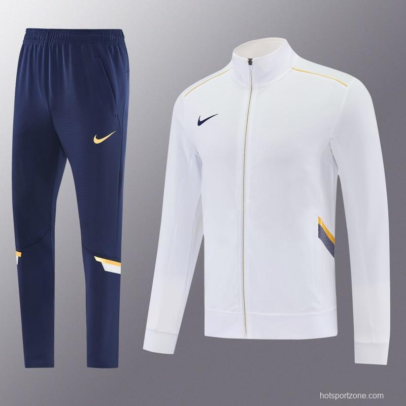 2026 NIKE White Full Zipper Jacket + Long Pants