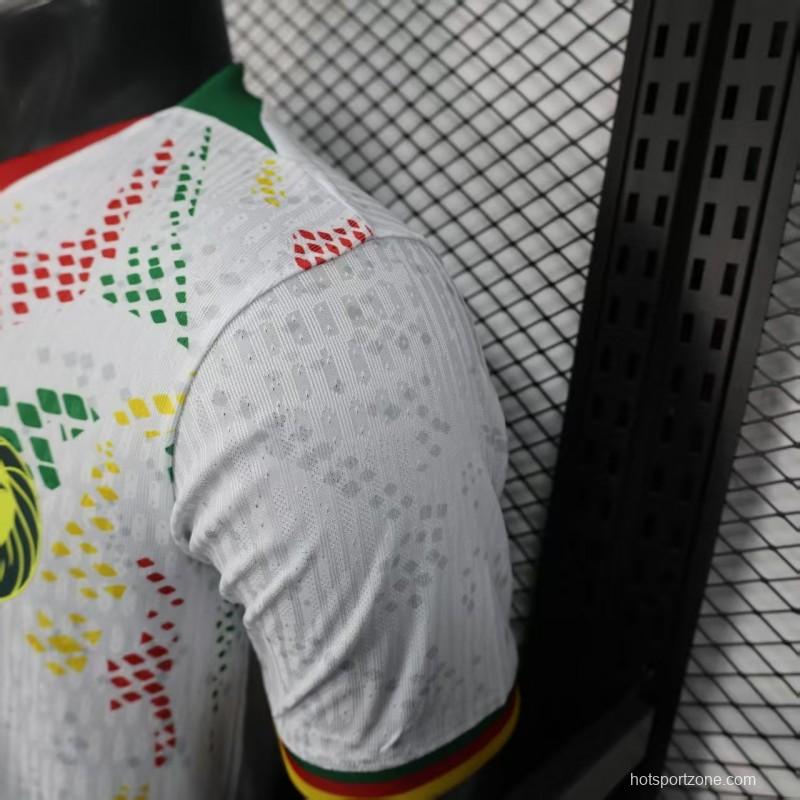 2026 Player Version Cameroon Home White with Red, Dot Pattern Jersey