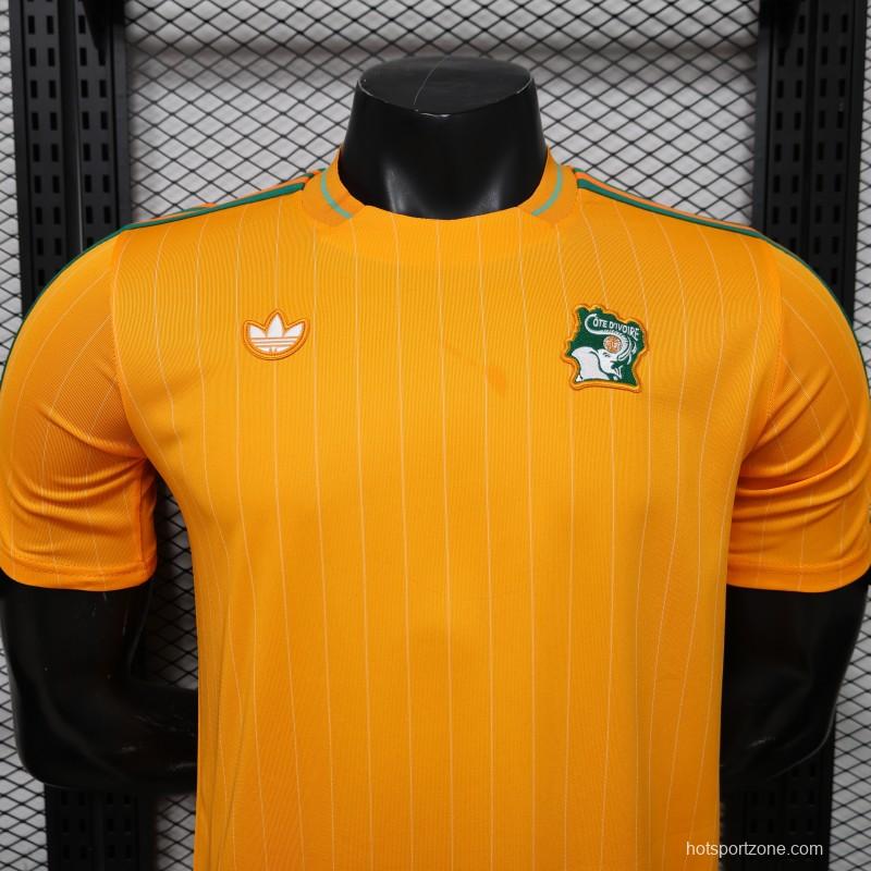 Player Version 2026 Ivory Coast Orange Terrace Icons White Jersey