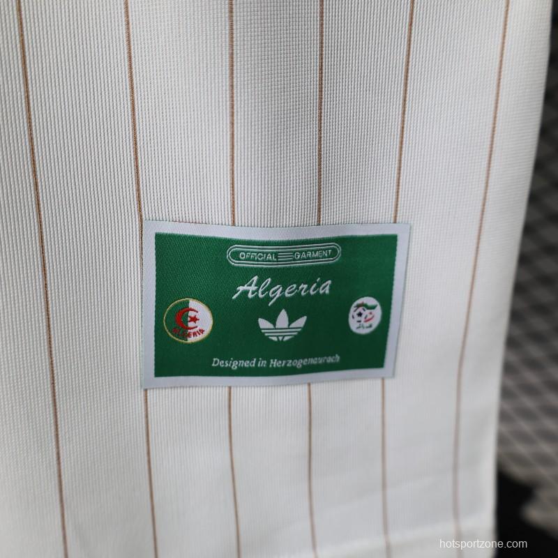 2026 Player Version Algeria White with Green Pinstripes Jersey
