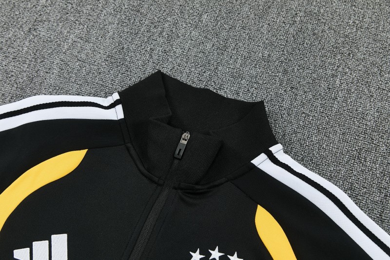 26/27 Germany  Black Full Zipper Jacket Tracksuit + Long Pants