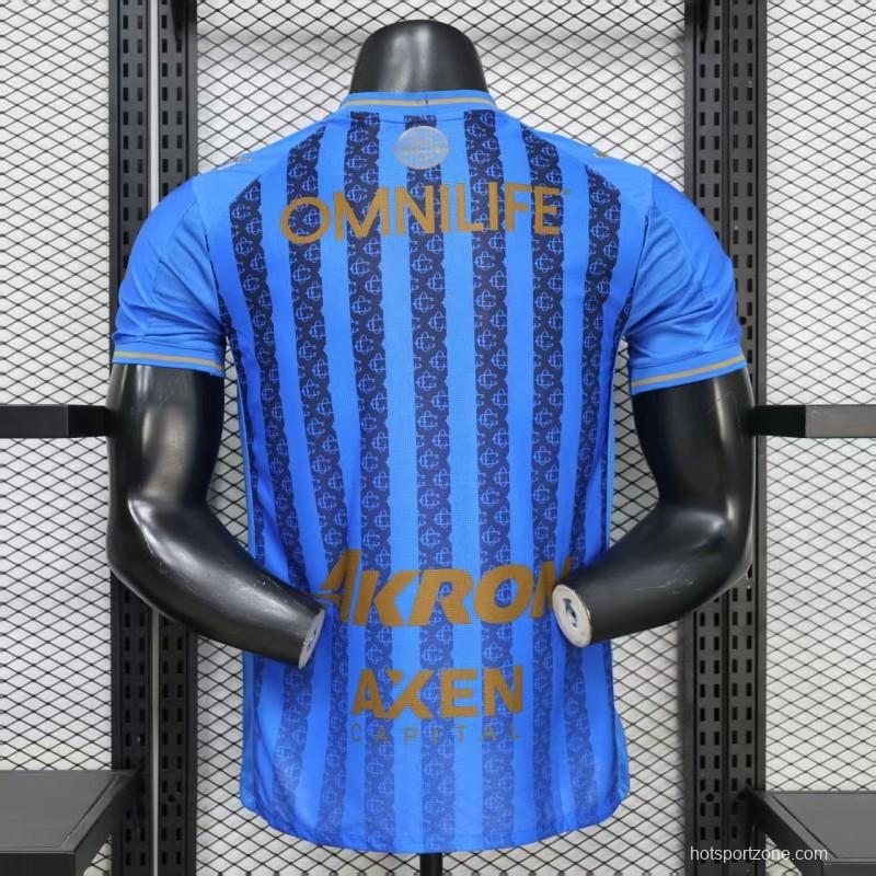 Player Version 26/27 Chivas Guadalajara Away Blue with Dark Stripe Pattern Jersey