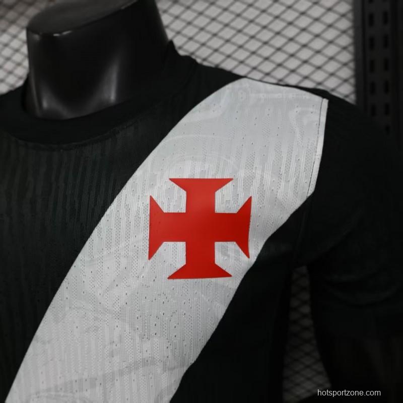 Player Version 26/27 Vasco da Gama Home Black with White Diagonal Sash Jersey