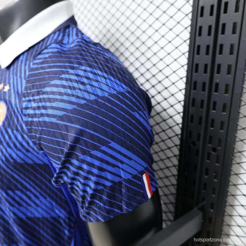 Player Version 2026 France Blue with Diagonal Stripe Pattern Special Edition Jersey