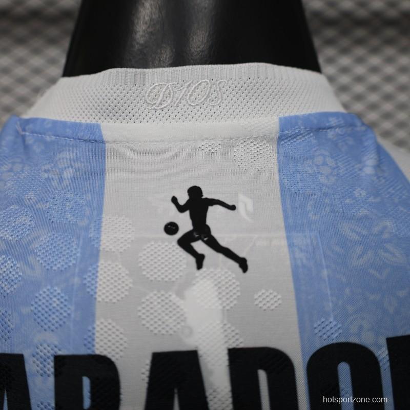Player Version 2026 Argentina Home Light Blue & White Vertical Stripe Special Edition Jersey