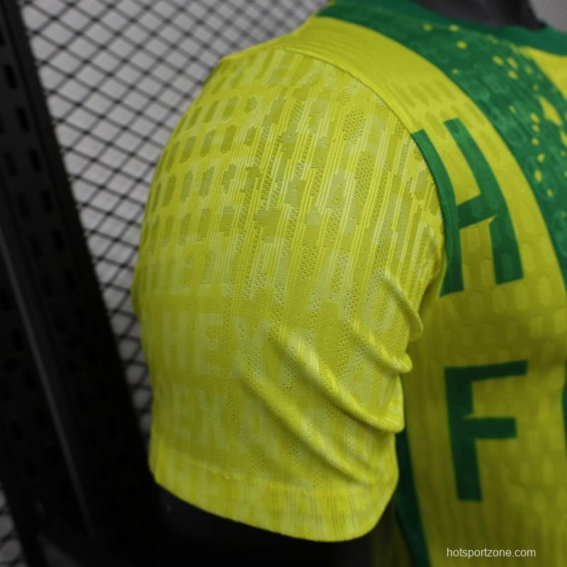 Player Version 2026 Brazil Yellow & Green Vertical Stripe Special Edition Jersey