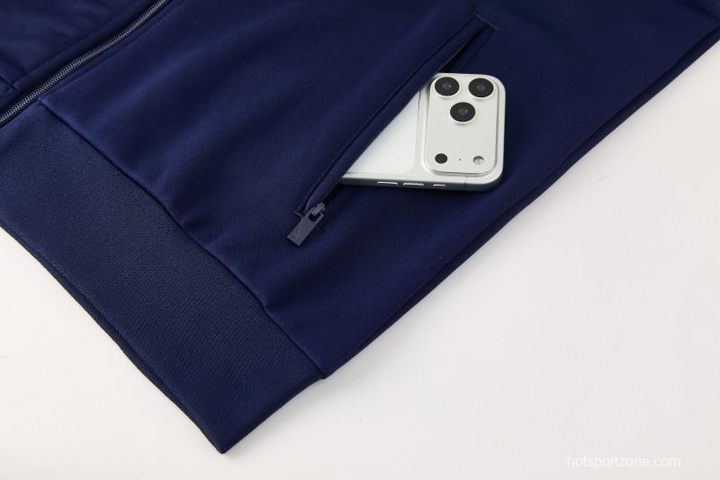 2026 Adidas Navy Blue Full Zipper Jacket + Long Pants