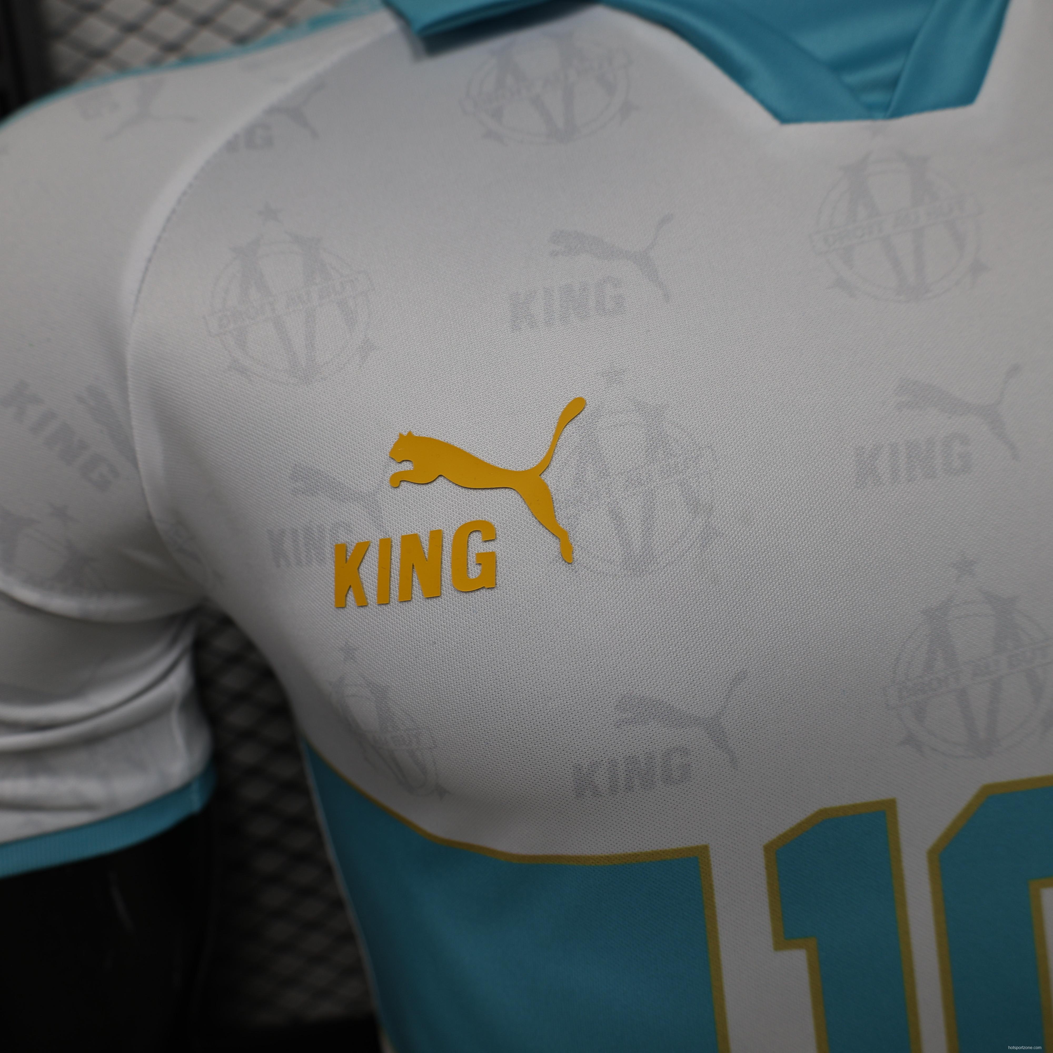 Player Version 26/27 Olympique de Marseille White with Sky Blue Special Edition Jersey