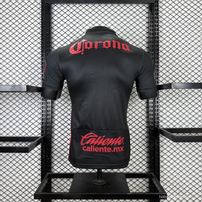 Player Version 25/26 Deportivo Toluca FC Black Jersey with Polo Collar