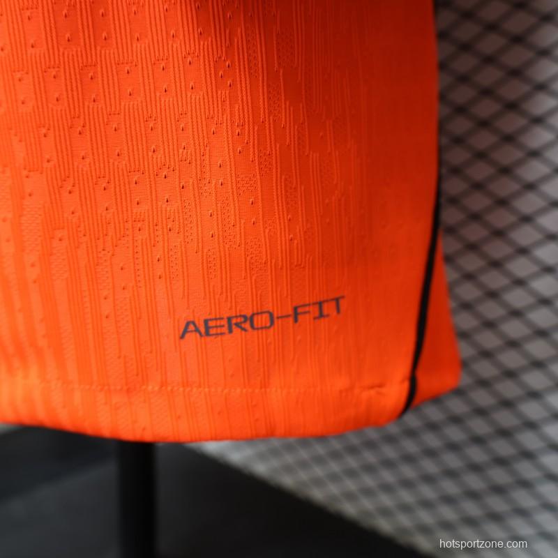 Player Version 2026 Netherlands Orange with Black Side Panel Home Jersey