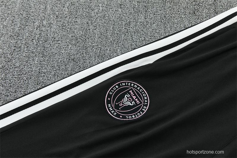 2026 Inter Miami CF Pink  Half Zipper Jacket Tracksuit + Black Long Pants