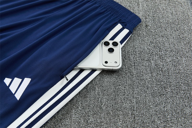 26/27 Real Madrid Away Navy Blue Half Zipper Jacket Tracksuit + Long Pants