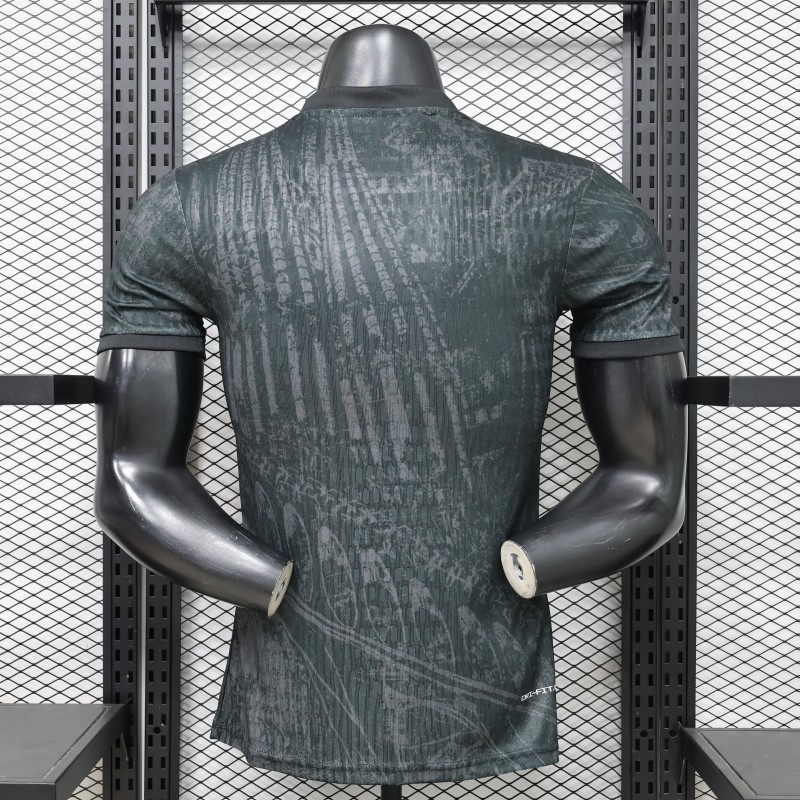Player Version 26/27 FC Barcelona Dark Olive Green with Grunge Graffiti Third Jersey