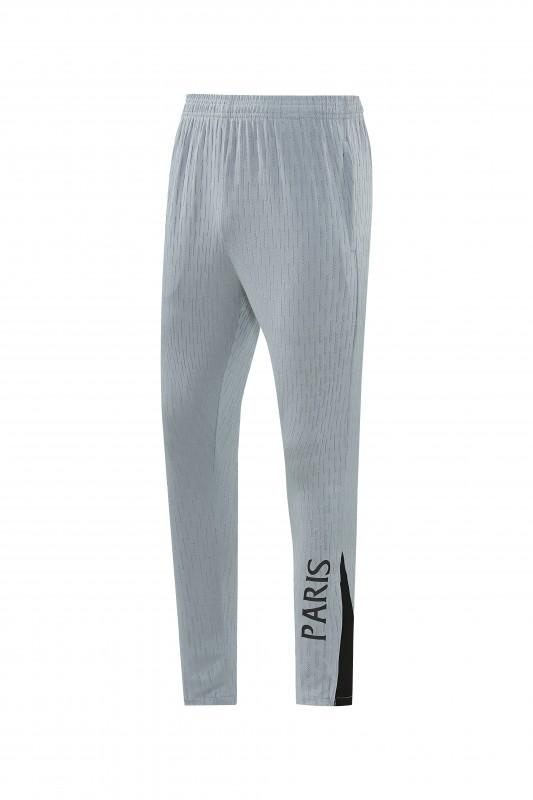 2026/27 Paris Saint-Germain White  Half Zipper Jacket Tracksuit + Light Grey Long Pants