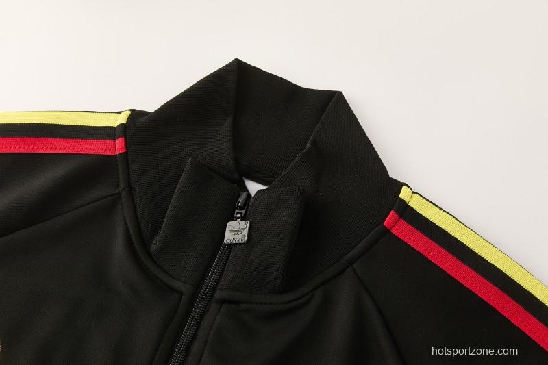 2026/27 Jamaica  Black  Full Zipper Jacket Tracksuit + Long Pants