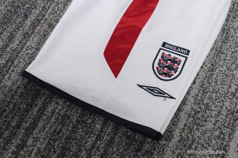 Retro 2003/04 Kids England White Home Jersey