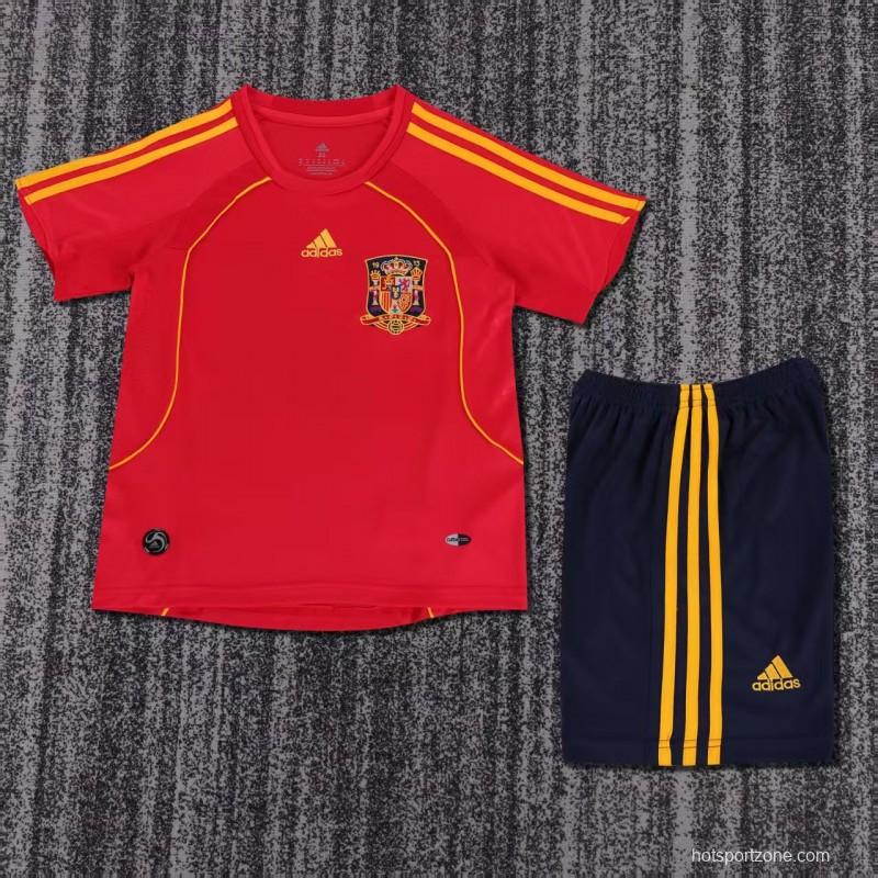 Retro Kids 2008 Spain Home Jersey