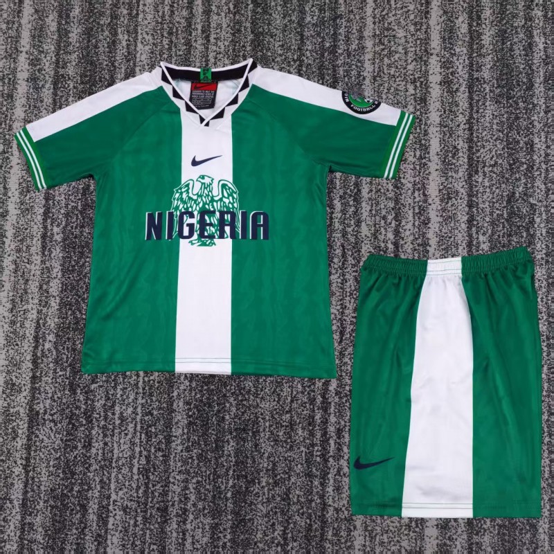 Retro Kids 1996  Nigeria Green Home Jersey