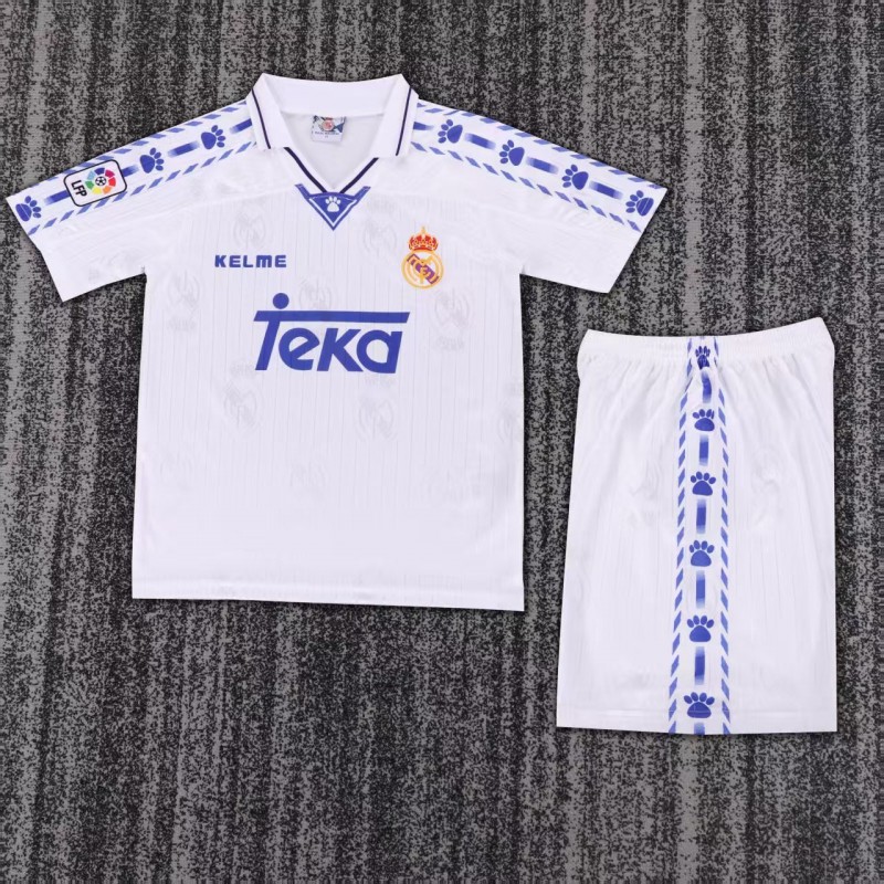 Retro Kids 96/97 Real Madrid Home Jersey