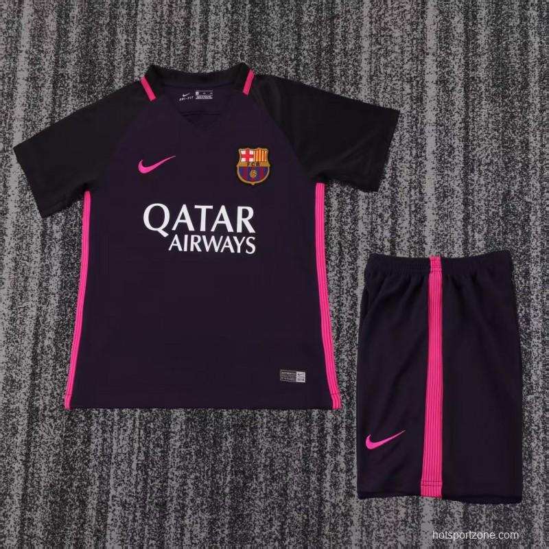 Retro Kids 16/17 FC Barcelona Away Jersey
