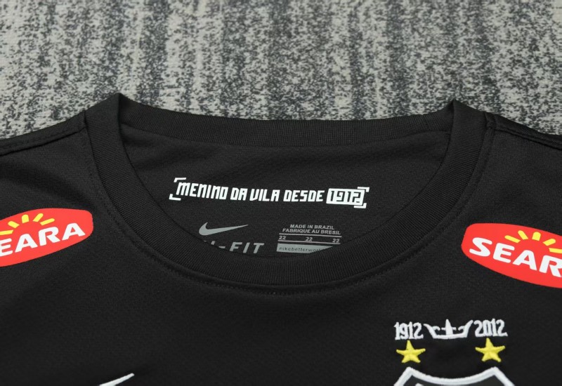 Retro Kids 12/13 Santos FC Black Long Sleeve Jersey