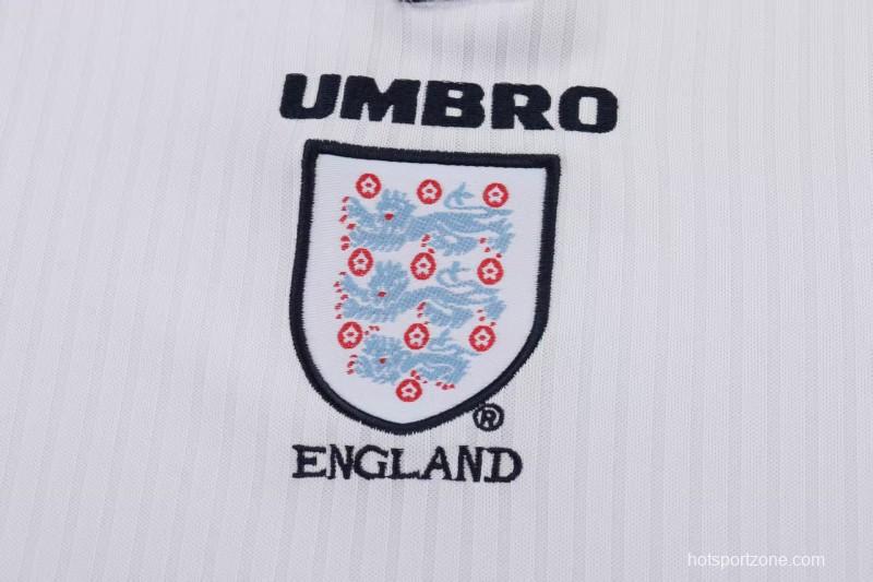 Retro 1998 England Home Long Sleeve Jersey