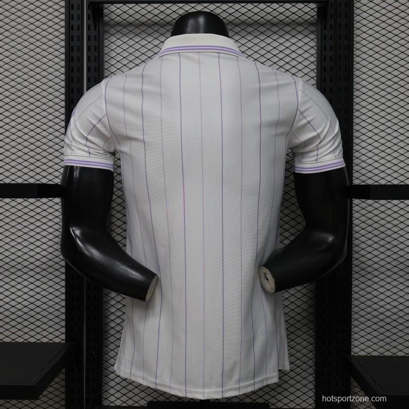 Player Version 26/27 Real Madrid Home White with Purple Pinstripe Jersey