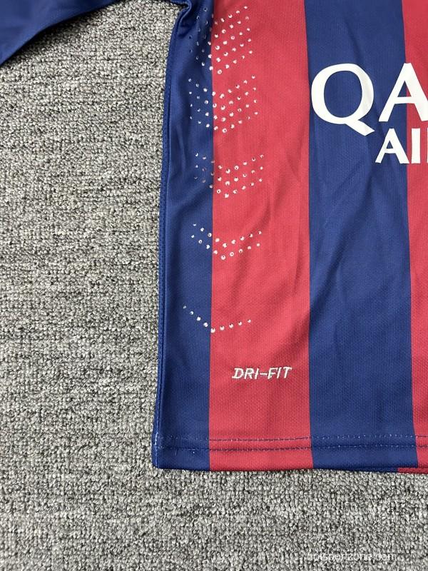 Retro Kids 14/15 Barcelona Home Long Sleeve Jersey