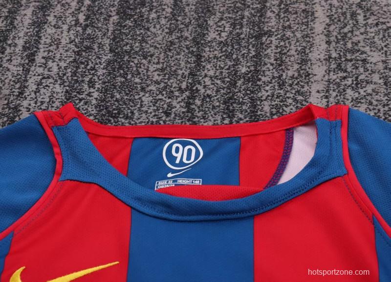 Retro Kids 04/05 FC Barcelona Home Jersey