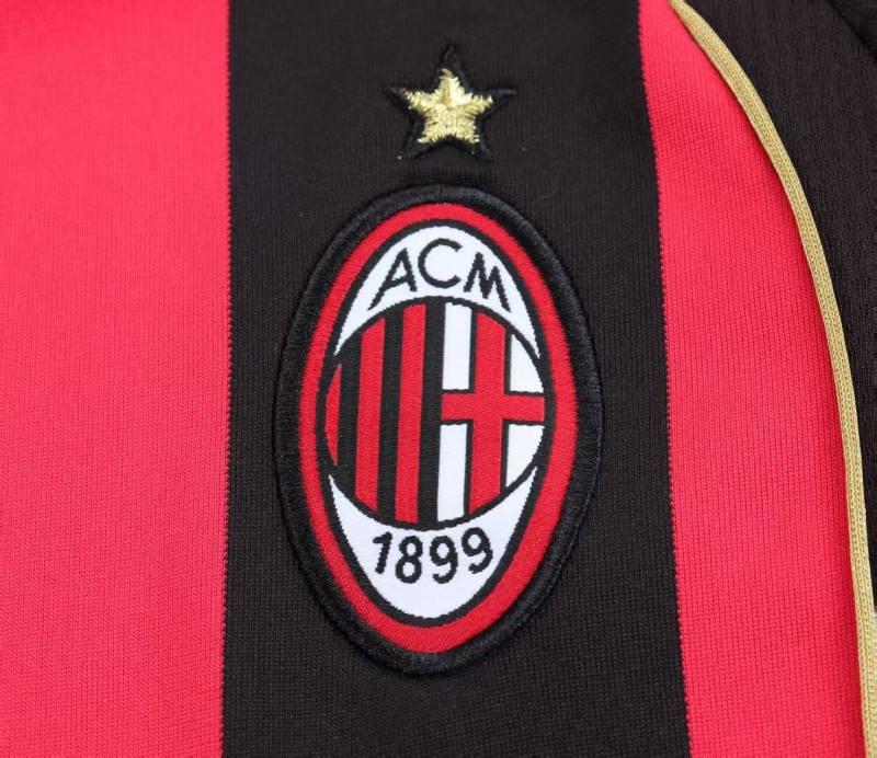 Retro Kids 06/07 AC Milan Home Long Sleeve Jersey